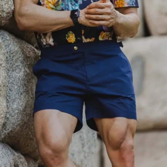 EUC Rare Father Sons Size 32 Men's Navy & Gold Swim Shorts!